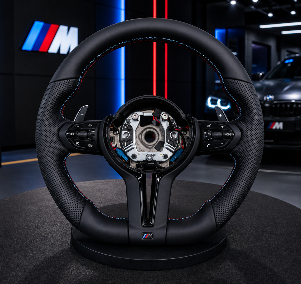 BMW F Series Flat Bottom Steering Wheel M Sport Stitching (NO AIRBAG)